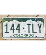 Colorado License Plate-2000&#39;s-Green White Mountain-144-ILY-No Stickers  - $10.39