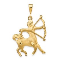 14K Yellow Gold Sagittarius Zodiac Pendant - $335.99