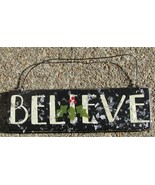 GH5166B - Believe Black Wood Sign  - £2.35 GBP