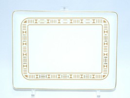 Hermes Ägäisch Meer Soleil Porzellan Platte Rechteckig Tablett Gold Geschirr - £176.30 GBP