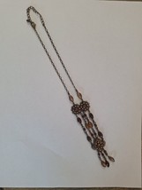 Boho Style Amber Color Necklace - $10.68