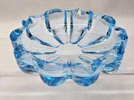 FOSTORIA Blossom Glass Ashtray 5.5&quot; SPOOL BLUE Vintage Mid Century 1937-... - $296.79 MXN