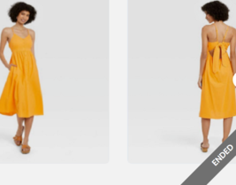 Women&#39;s Sleeveless Tie-Back A-Line Cotton Dress - Universal Thread Sz S ... - £15.71 GBP