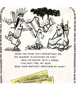 1958 Western Union Telegram Advertisement Vintage Postal Native American... - $19.99