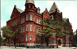 Baltimore Maryland Vintage Postcard Western High School Building Kirby Divided - £4.71 GBP