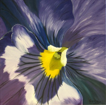 Original Oil Painting, Purple Pansy Flower - &quot;Purple Pansy&quot; (18&quot;x18&quot;) - £153.33 GBP