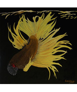 Original Oil Painting, Betta Fish, Reflection - &quot;Fish Reflections - Betta&quot; - £173.12 GBP
