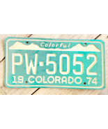 1974 Colorado License Plate-Green White Mountain-PW-5052-Vintage-Auto - £14.57 GBP