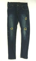 Nudie Jeans Blue Denim Skinny Distressed Button Front Jeans Organic Cott... - £39.95 GBP