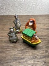Lot of 4 Disney McDonald&#39;s The Jungle Book Toys Baloo King Louie WDW 100 KG - $188.30 MXN