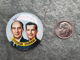 1952 Go Forward With Stevenson Sparkman Presidential Campaign 1&quot; Pinback Button - £7.58 GBP