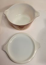 VTG Pyrex Set of Old Orchard Baking Dishes with Matching Lids & Original Box image 3