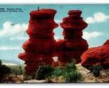 Siamese Twins Garden of the Gods Colorado Springs CO UNP DB Postcard P22 - £2.32 GBP