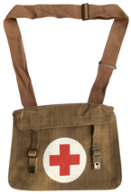 WWII British Army Canvas Medic Shoulder Messenger Bag KHAKI - £24.03 GBP