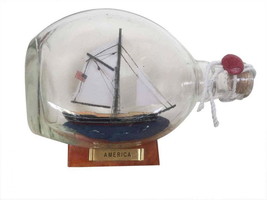 [Pack Of 2] America Sailboat in a Glass Bottle 7&quot;&quot; - £54.38 GBP