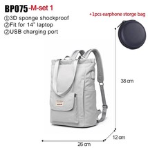 Women Shoulder Bag for Laptop Waterproof Oxford Handbag Notebook Backpack 15.6 I - £40.56 GBP