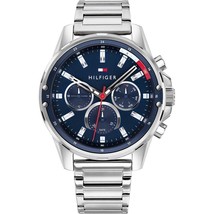 Orologio Tommy Hilfiger Uomo Quarzo Acciaio Inox Quadrante Blu 44mm 1791788 - £82.54 GBP