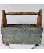 Primitive Handmade Wood Metal Tool Carry Box 19x7x16 Inch - $229.00