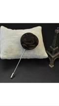 Mens  lapel flower Boutonniere, Brooch stick, Black  Flower lapel pin, r... - $189.87 MXN
