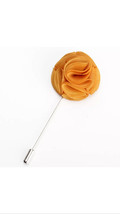 Mens  lapel flower Boutonniere, Brooch stick, yellow Flower lapel pin, r... - $13.67 CAD