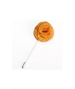 Mens  lapel flower Boutonniere, Brooch stick, yellow Flower lapel pin, r... - $189.87 MXN