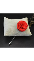 Mens lapel flower Boutonniere, Brooch stick, Red Flower lapel pin, rose ... - $189.87 MXN