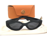 Tory Burch Sunglasses TY 7178U 1709/87 Black Thick Rim Gold Quilted Gray... - $74.58