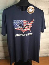 Realtree Edge Men&#39;s T-Shirt Short Sleeve - Dark Blue (Grayish) - Sz Large - NWT - £15.99 GBP