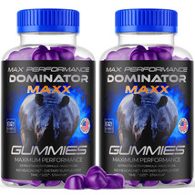 2 Pack Dominator Maxx Gummies For Men, Advanced Performance Supplement 120 Gums - $77.99