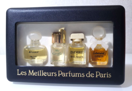 Parfums Paris Coffret ✿ Beautiful &amp; Rare 4 Mini Miniature Perfumes Vtg Gift Box - £41.66 GBP