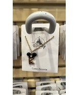 Disney Parks Mickey Mouse Ears Cubic Zirconia Letter K Gold Color Neckla... - $652.42 MXN
