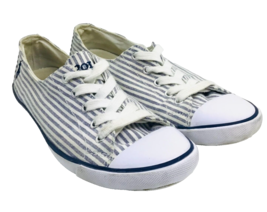 Polo By Ralph Lauren Womens Sz 7 Stripe Parnell Athletic Sneaker Oxford Shoes - £18.44 GBP