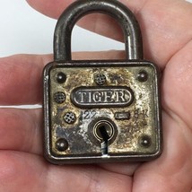 Tiger Vintage Padlock No 22 6-K Pat Pend Made in India 2 Keys Lock 2&quot; - $26.00