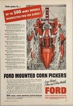 1958 Print Ad Ford Tractor Mounted Corn Picker Shellers Birmingham,Michigan - $19.78