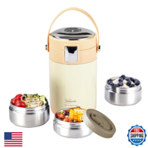 Xeipenfit 78oz Stainless Steel Vacuum Insulated Wide Mouth Food Jar, 3-C... - $54.58