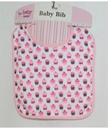 Baby Ganz BG3191 OohLaLa Bib Pink Cupcake Designs 0 Plus 100 Percent Cotton - £6.40 GBP