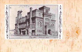 City Hall Cheboygan Michigan 1907 postcard - £5.55 GBP