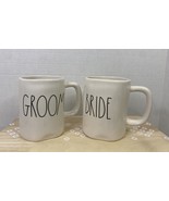 Rae Dunn Ivory with Black Writing Bride and Groom Coffee/Tea Mug Set by ... - $14.96