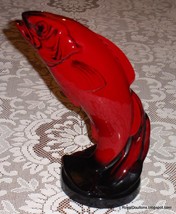 **ULTRA RARE** Royal Doulton Flambe Leaping Salmon Antique Collectible Figurine - £990.83 GBP