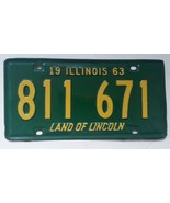 Vintage Illinois Expired 1963 License Plate Land of Lincoln 811 671 Yell... - $244.43 MXN