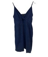 Lane Bryant Navy Blue Eyelet Sundress 100% Cotton Lined Size 14 - $27.12 CAD