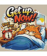 Get up. Now - Cross stitch pattern PDF - Instant download - $5.00