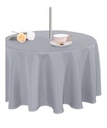 SpaceDresser Jacquard Round Outdoor Tablecloth with Umbrella Hole, 60 In... - $16.66