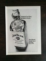 Vintage 1969 Jim Beam Kentucky Bourbon Whiskey Full Page Original Ad 324 - £5.43 GBP