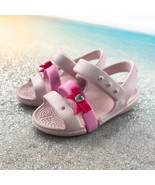 Crocs Keeley Charm Sandals Toddler Girl Sz 5 Water Pink Shoes Sandals - $21.23 CAD