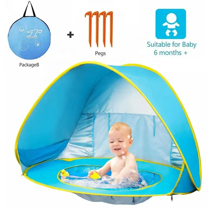 Baby beach tent portable sun shade pool UV protection awning baby outdoor - £35.25 GBP