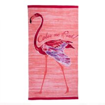 Better Homes &amp; Gardens Oversized Beach Towel, Color Me Pink Flamingo (72&quot; x 38&quot;) - £30.20 GBP