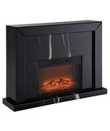 Drisana 47&quot; Fireplace, Black Mirrored Finish - $18,748.13 MXN