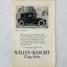 Vintage 1923 Willys Knight Coupe Sedan Print Ad Willys Overland Toledo Ohio - $6.62