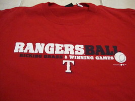 MLB Texas Rangers Major League Baseball Fan Sports Gear Apparel Red T Shirt XL - £13.50 GBP
